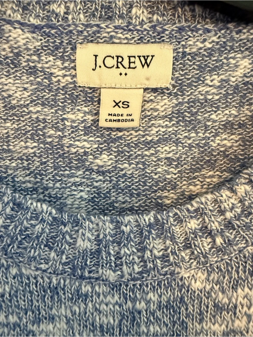 J.Crew Men's Blue Marled Crewneck Sweater